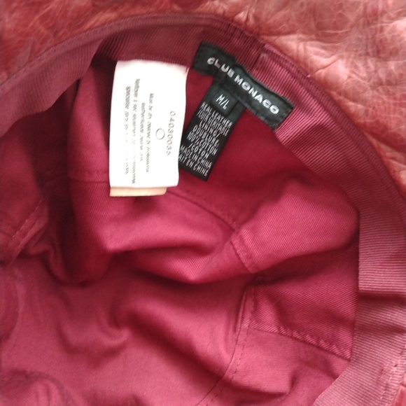 Redish / Brown Leather Bucket Hat with lining - Picture 5 of 5